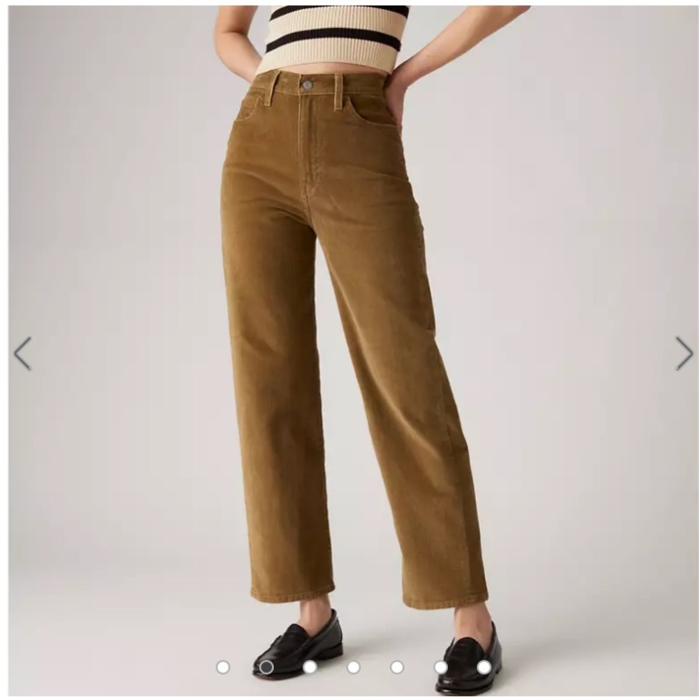 RIBCAGE STRAIGHT ANKLE CORDUROY WOMEN'S PANTS - Picture 2 of 6